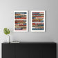 Set Of Two America Proud White Framed Print Wall Art