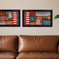 Set Of Two Liberty and Freedom Black Framed Print Wall Art