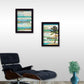 Set Of Two Live In The Moment Beachy Black Framed Print Wall Art