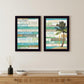 Set Of Two Live In The Moment Beachy Black Framed Print Wall Art
