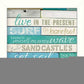 Set Of Two Live in the Present White Framed Print Wall Art