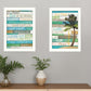 Set Of Two Live in the Present White Framed Print Wall Art
