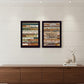 Set Of Two Family and Man Cave Rules 1 Black Framed Print Wall Art