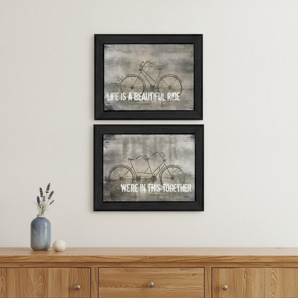 Set Of Two In this Together Black Framed Print Wall Art