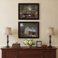 Set Of Two Midnight Moon Black Framed Print Wall Art