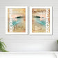 Set Of Two Beach Please White Framed Print Wall Art