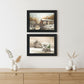 Set Of Two Winter Reflections Black Framed Print Wall Art