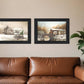 Set Of Two Winter Reflections Black Framed Print Wall Art