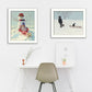 Set Of Two Snow Memories White Framed Print Wall Art
