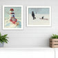 Set Of Two Snow Memories White Framed Print Wall Art
