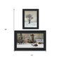 Set Of Two Winter Harmony Collection Black Framed Wall Art