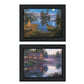 Set Of Two Cabin Fever Black Framed Wall Art