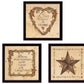 Set Of Three Love Begins at Home Black Framed Wall Art