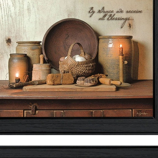 Set Of Two By Grace 2 Black Framed Wall Art
