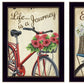 Set Of Two Vintage Bicycles Black Framed Wall Art
