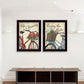 Set Of Two Vintage Bicycles Black Framed Wall Art