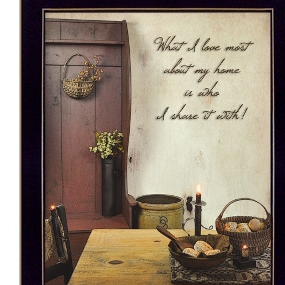 Set Of Two Home and Family Black Framed Wall Art