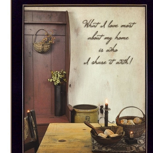 Set Of Two Home and Family Black Framed Wall Art