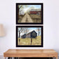 Set Of Two Scenic Country Black Framed Wall Art