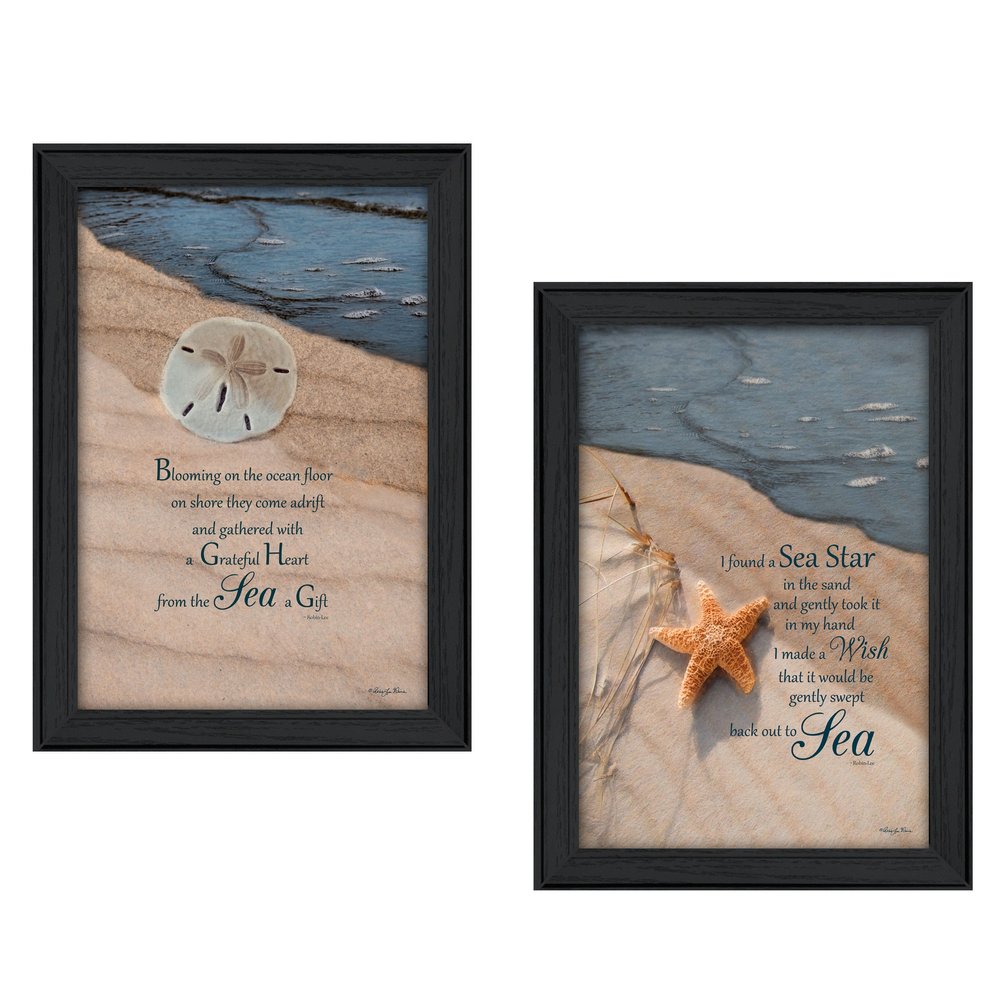 Set Of Two A Gift from the Sea Black Framed Wall Art