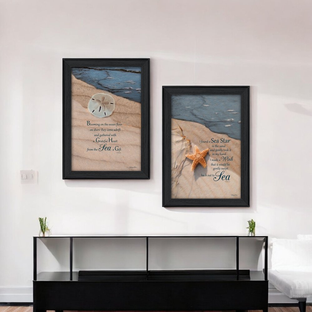 Set Of Two A Gift from the Sea Black Framed Wall Art