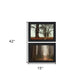 Set Of Two Misty Trees Black Framed Wall Art