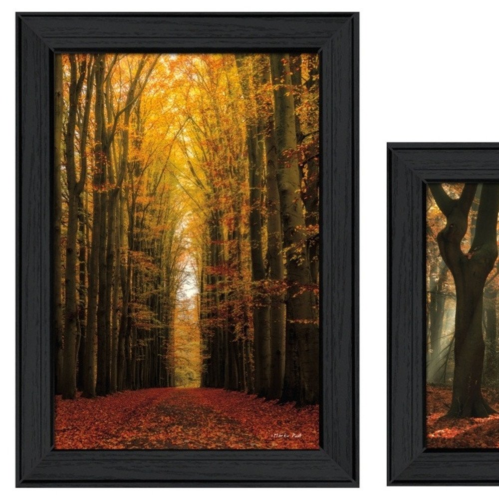 Set Of Two Highway to Heaven Black Framed Wall Art