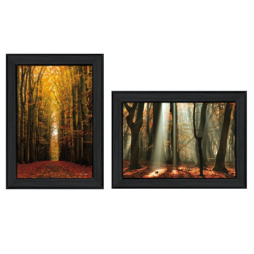 Set Of Two Highway to Heaven Black Framed Wall Art