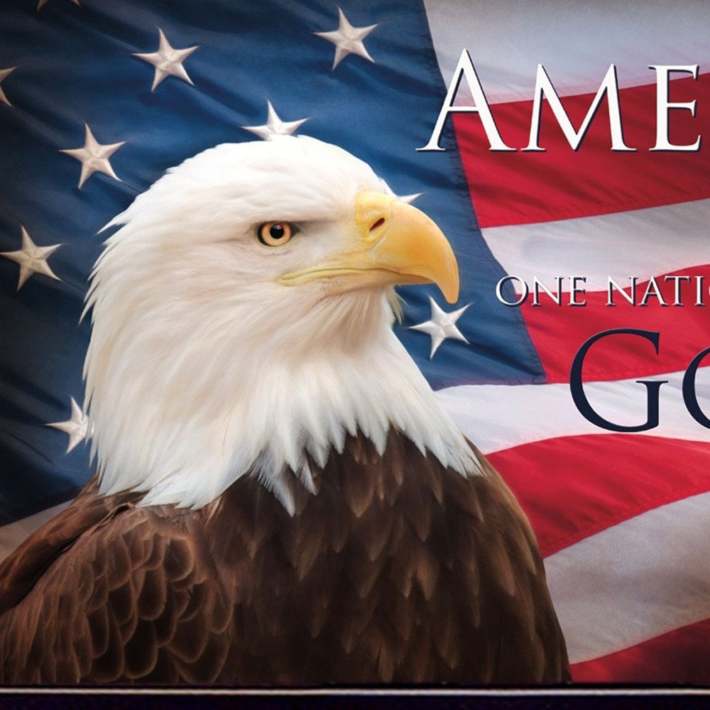 Set Of Two Oh Beautiful America Black Framed Wall Art