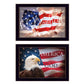 Set Of Two Oh Beautiful America Black Framed Wall Art