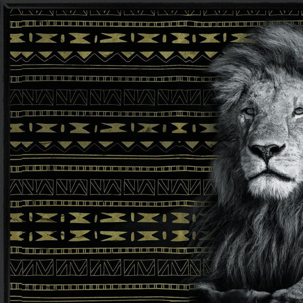 Set Of Two Elegant Wildlife Black Framed Wall Art