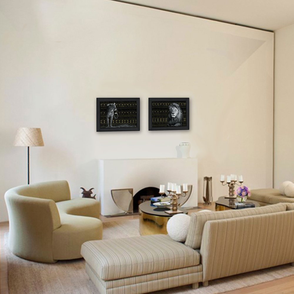 Set Of 2 Rectangle Paper Lion Not Flowers Not Entertainment & Fashion U.S. States And Territories No Season No Holiday By