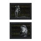 Set Of Two Elegant Wildlife Black Framed Wall Art