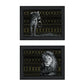 Set Of Two Elegant Wildlife Black Framed Wall Art