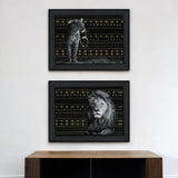 Set Of 2 Rectangle Paper Lion Not Flowers Not Entertainment & Fashion U.S. States And Territories No Season No Holiday By