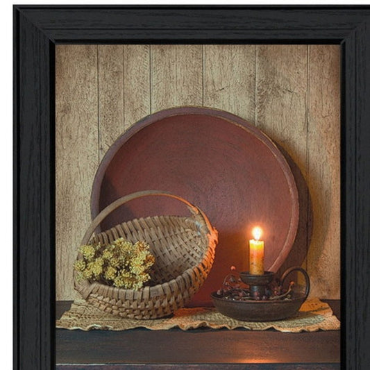 Set Of Two Warm Home Setting Black Framed Wall Art