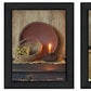 Set Of Two Warm Home Setting Black Framed Wall Art