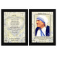 Set Of Two Family Quotes Black Framed Wall Art