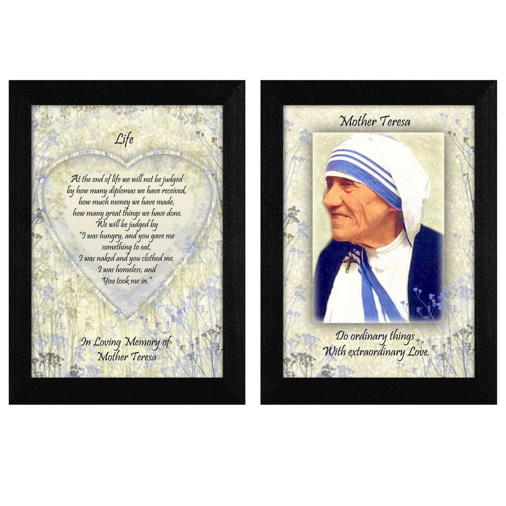 Set Of Two Life Quotes Black Framed Wall Art