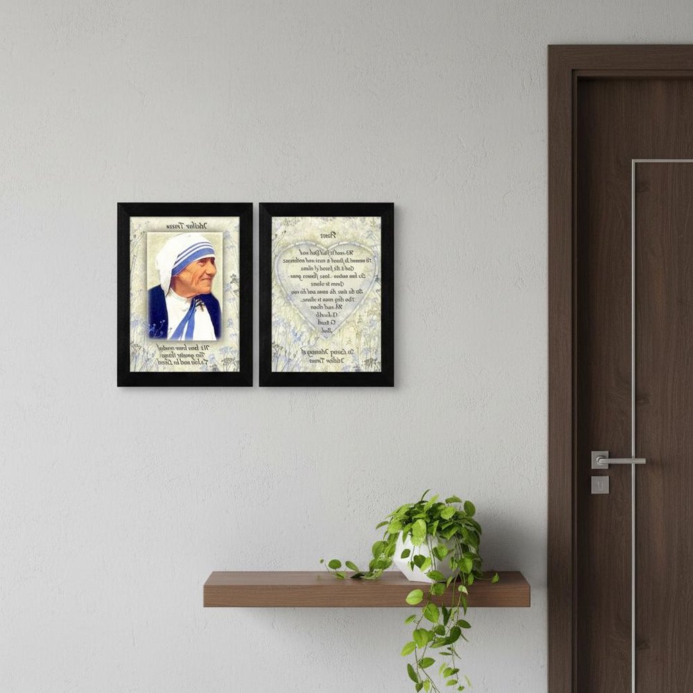 Set Of Two Peace Quotes Black Framed Wall Art