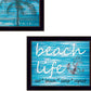 Set Of Two Beach Life 1 Black Framed Wall Art