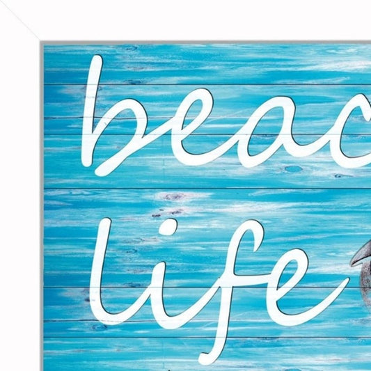 Set Of Two Beach Life 2 White Framed Wall Art