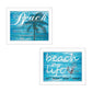 Set Of Two Beach Life 2 White Framed Wall Art