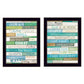 Set Of Two Live in The Present 1 Black Framed Wall Art