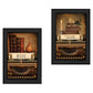 Set Of Two Vintage Lessons Black Framed Wall Art