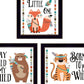 Set Of Three Be Brave Little One 1 Black Framed Wall Art