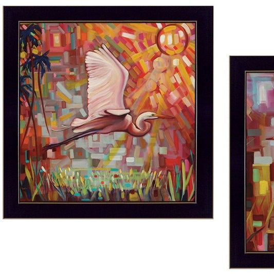 Set Of Two Sunny Windows Black Framed Wall Art