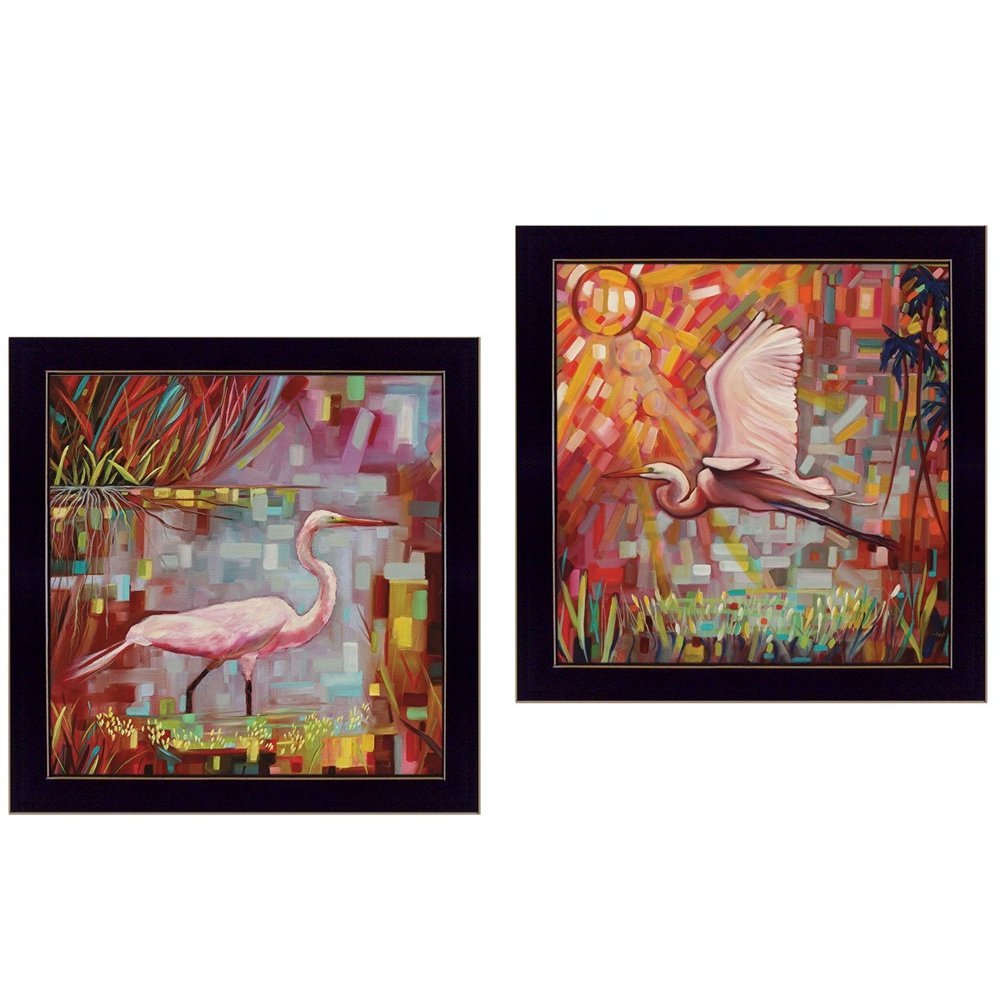 Set Of Two Sunny Windows Black Framed Wall Art