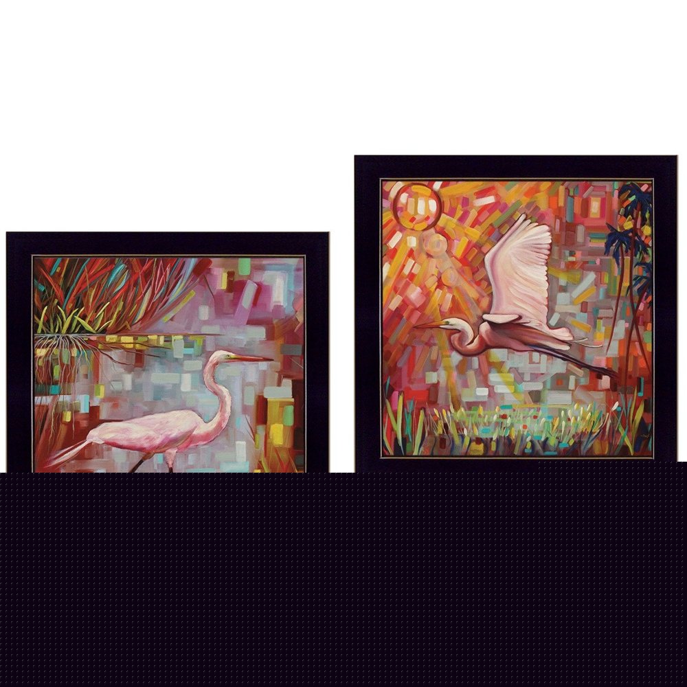 Set Of Two Sunny Windows Black Framed Wall Art