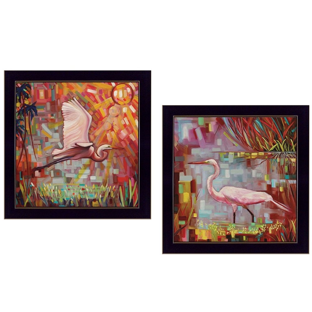 Set Of Two Sunny Windows Black Framed Wall Art